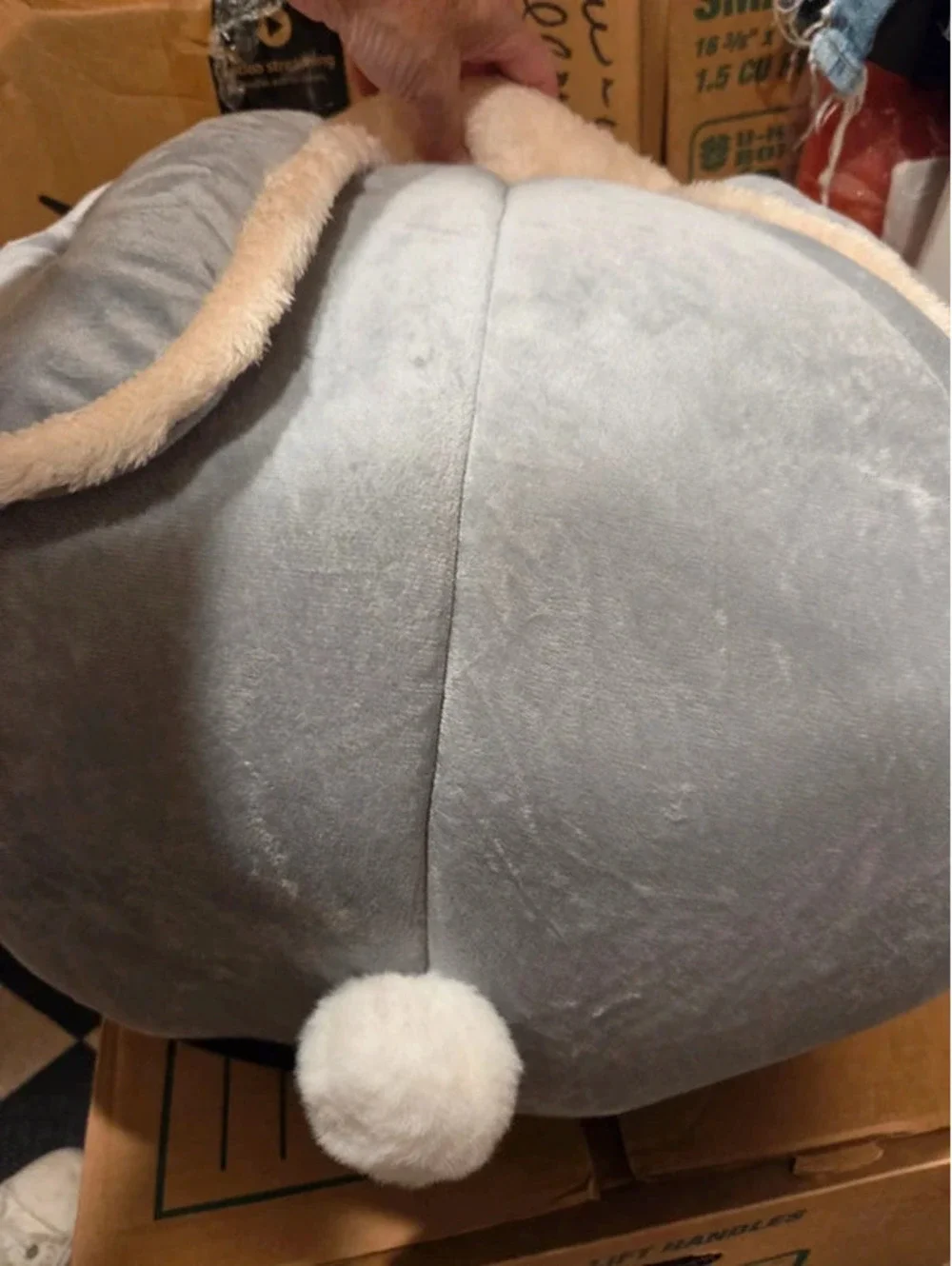 Bunny ears and tail cat bed large